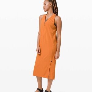 Lululemon Lab Sarala Dress in tangerine color size M